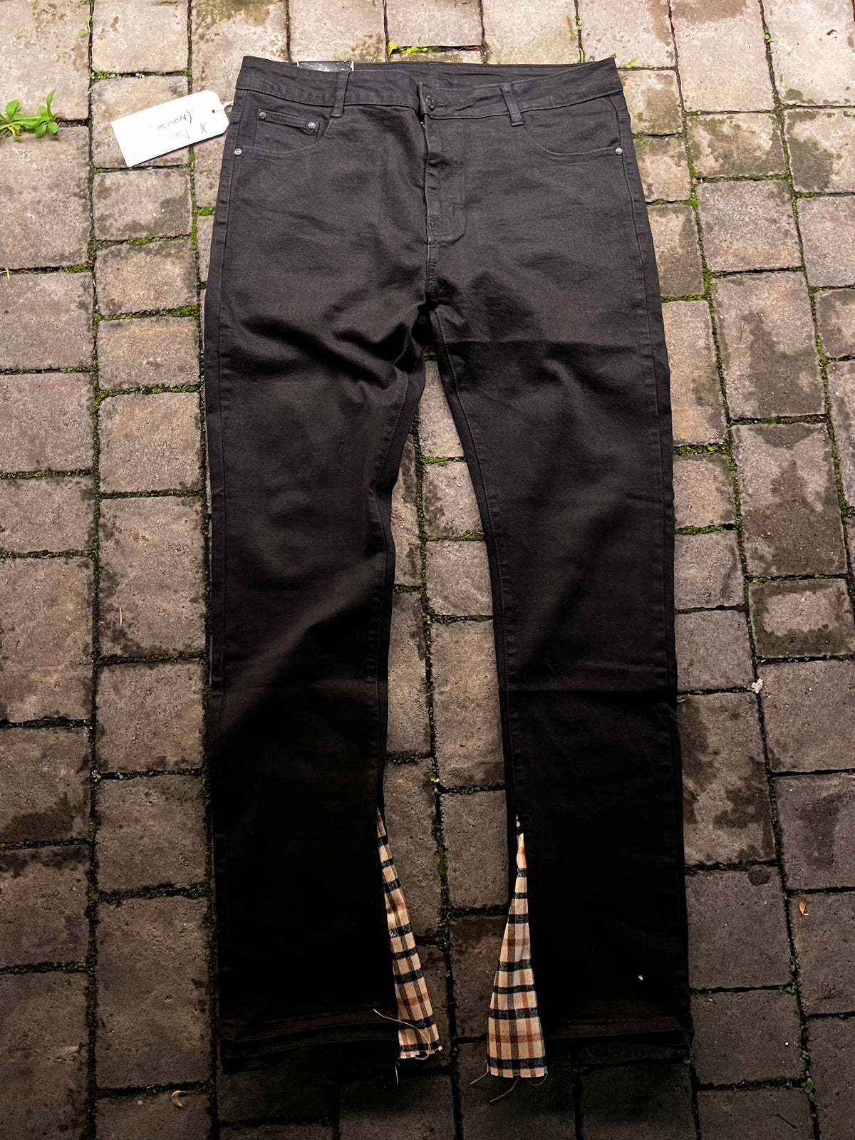 Black Check Mood Denim Jeans