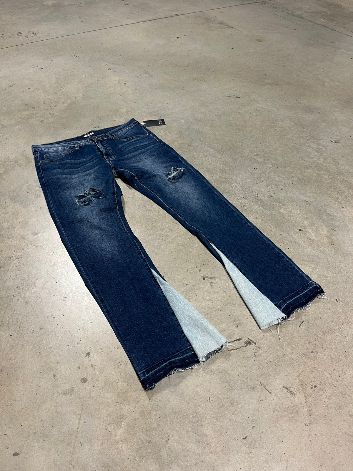 Washed Dark Blue Denim