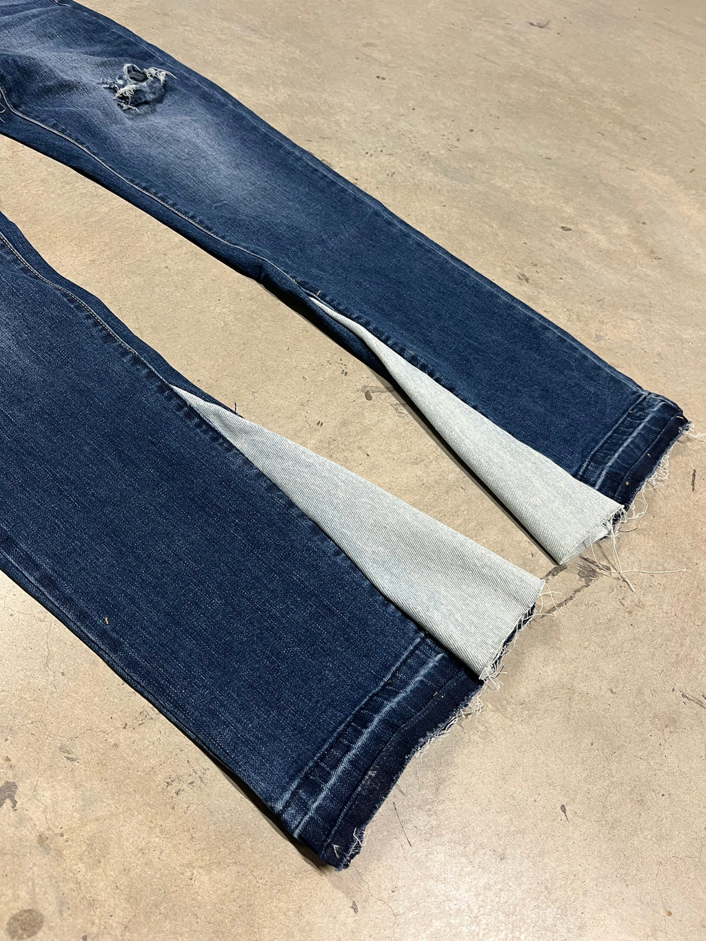 Washed Dark Blue Denim