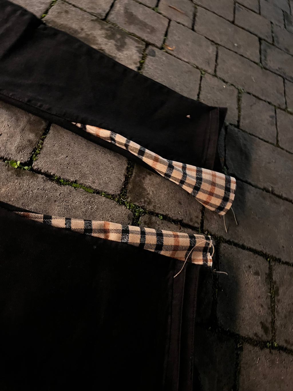 Black Check Mood Denim Jeans