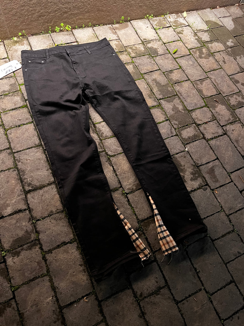 Black Check Mood Denim Jeans