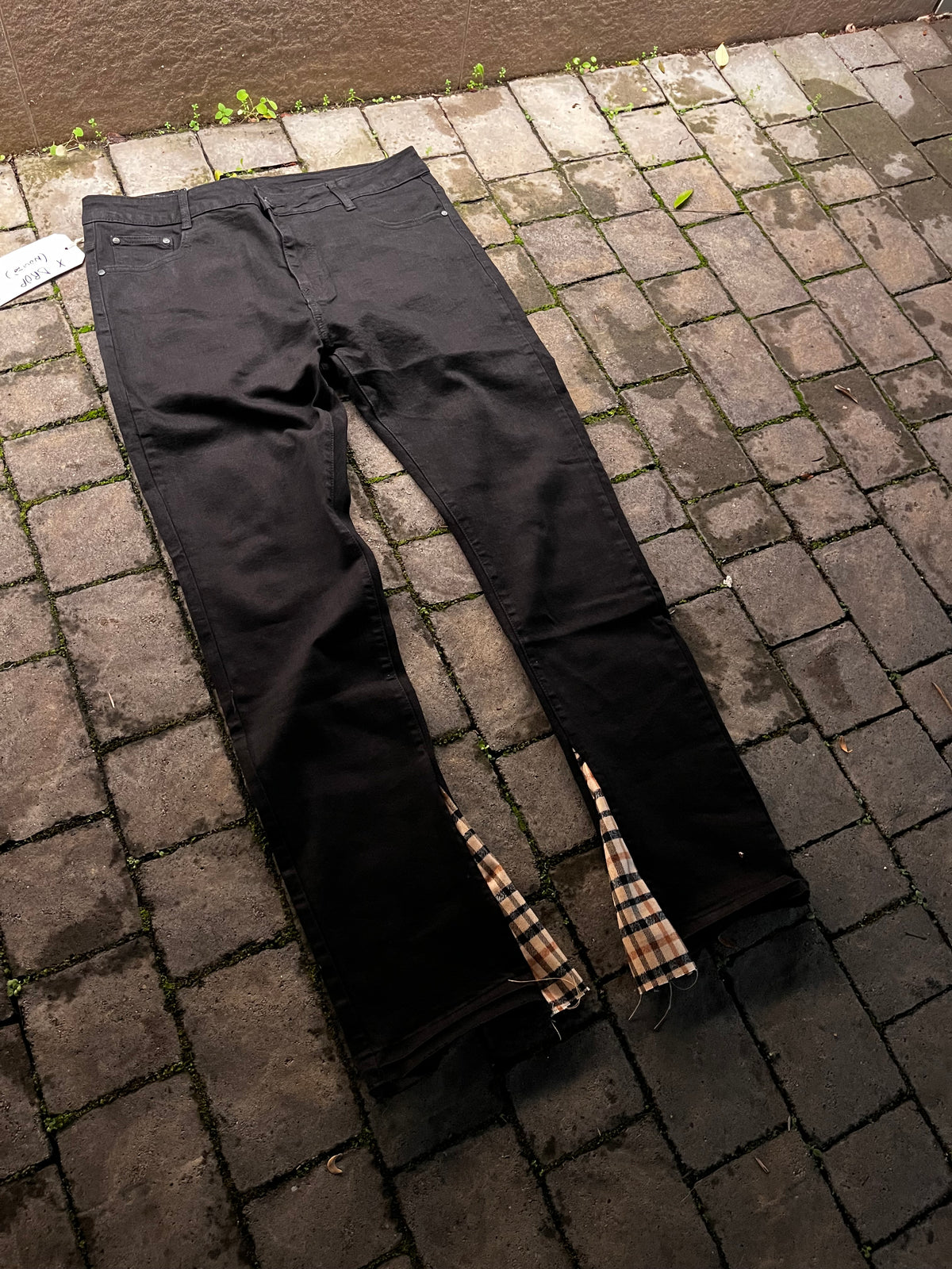 Black Check Mood Denim Jeans