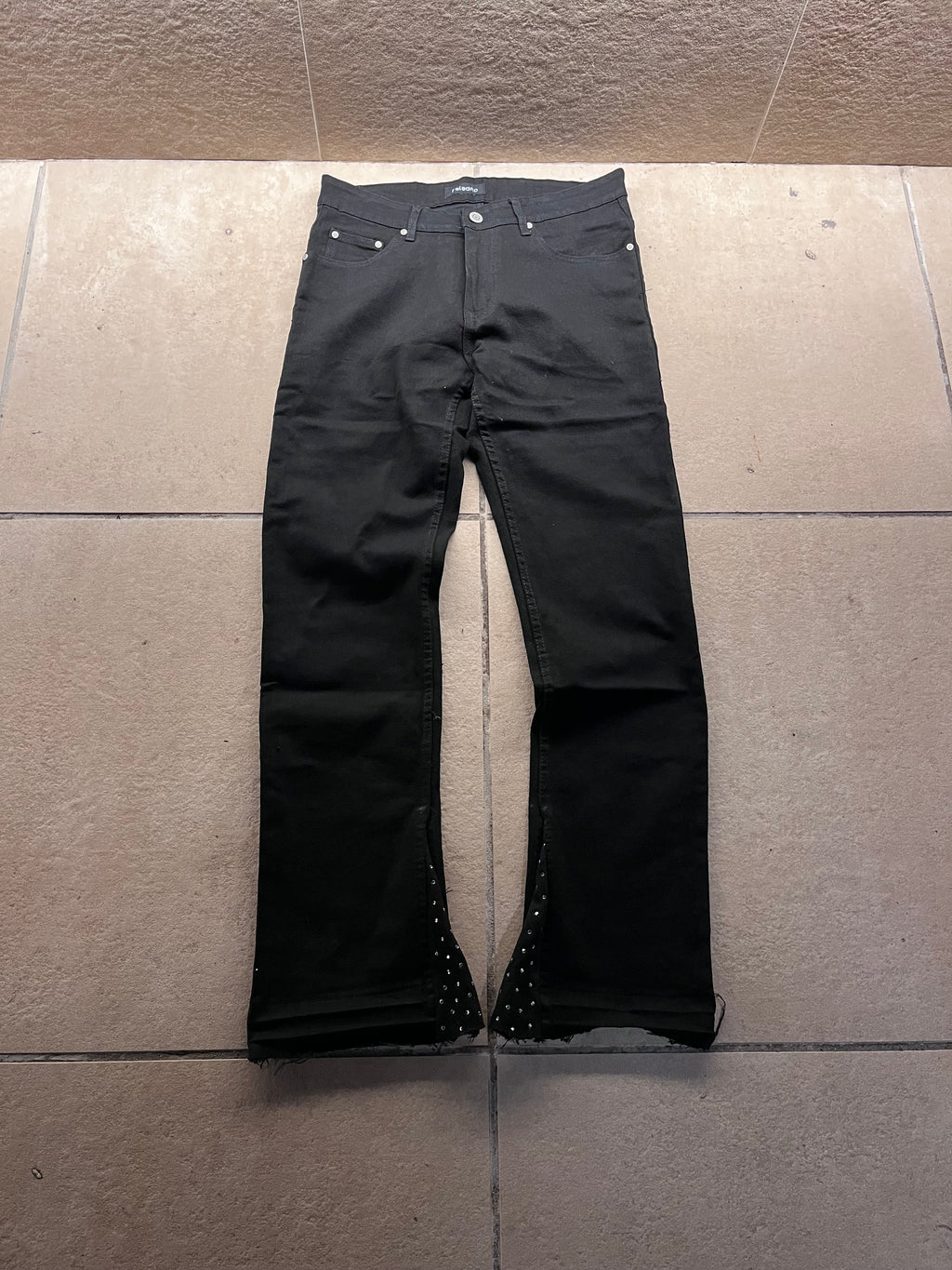 Iced Noir Flared Jeans