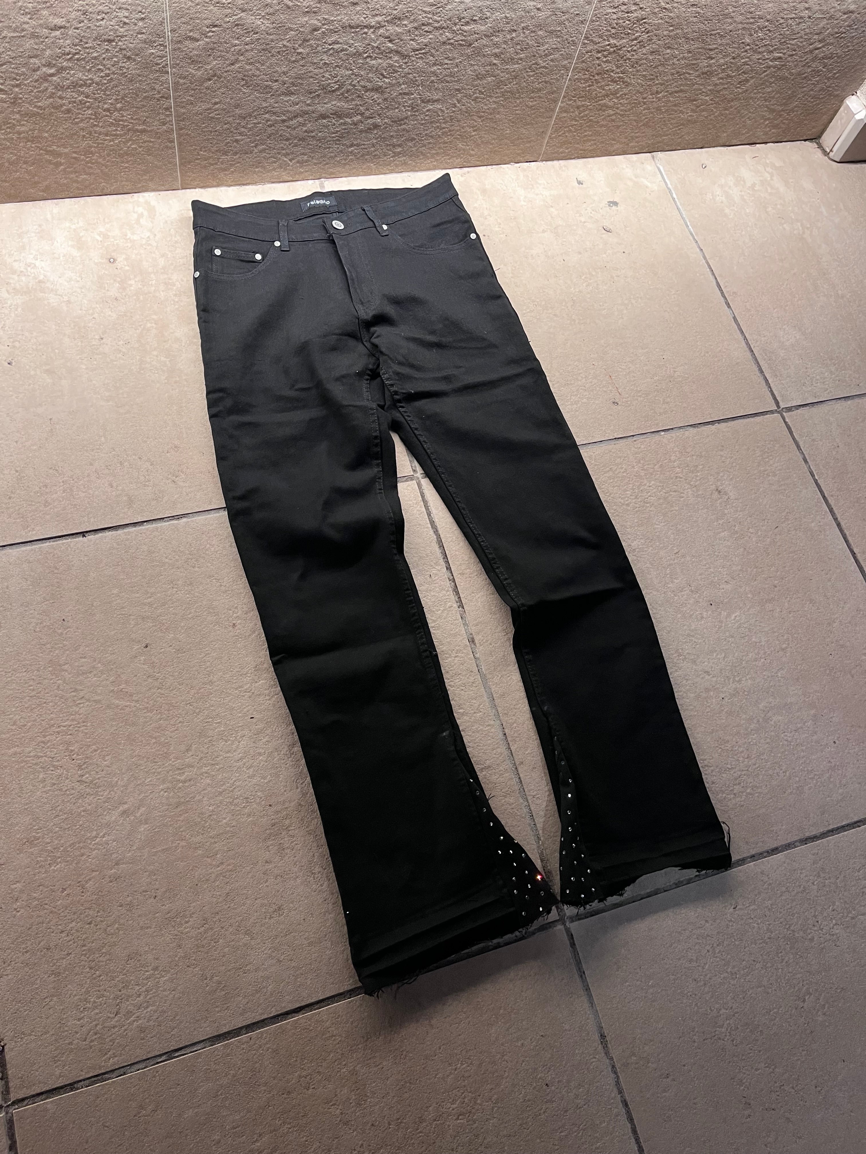 Iced Noir Flared Jeans